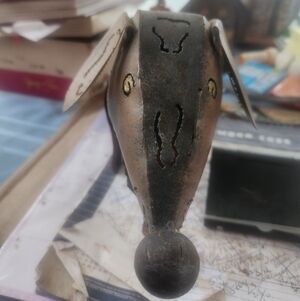 Vintage Metal Dog Statue